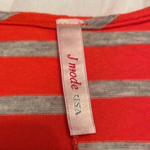 J mode USA - size medium - maxi dress - orange/coral and gray - Picture 3 of 13